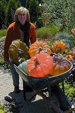 Molly Stone in the Studio Garden at Cohn-Stone Studios